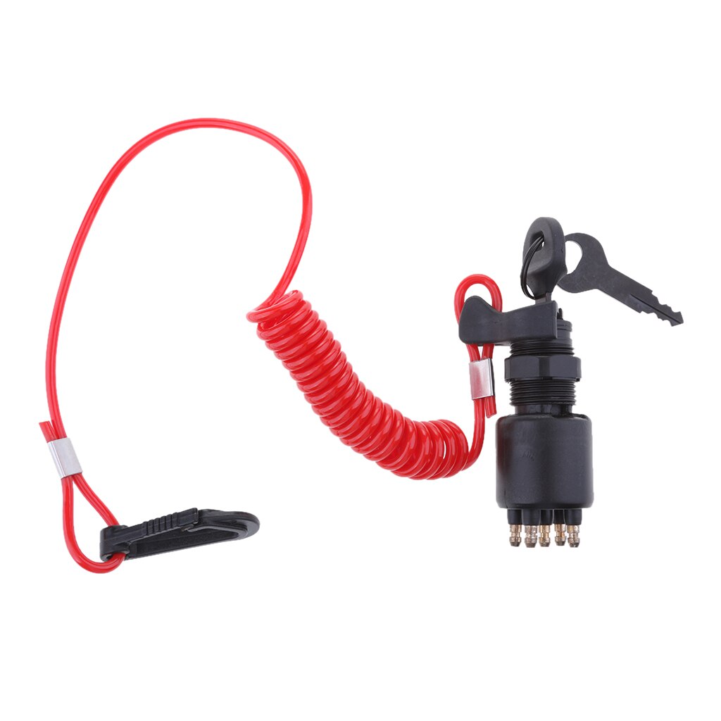 5005801 Ignition Switch & Key Assembly with Lanyard for OMC Johnson Evinrude