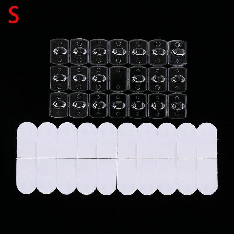 6/20 pcs Wall Hooks Removable Transparent Seemless Hook Rack Adhesive Holder Bathroom Kitchen Bedroom Towel Plastic Key Hanger