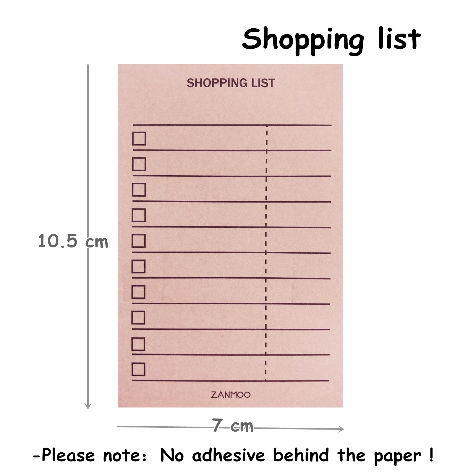 Bloc-notes avec calendrier quotidien, 50 feuilles, carnet de notes avec listes de choses à faire, notes, Plan horaire, avec retard, papeterie: Shopping list