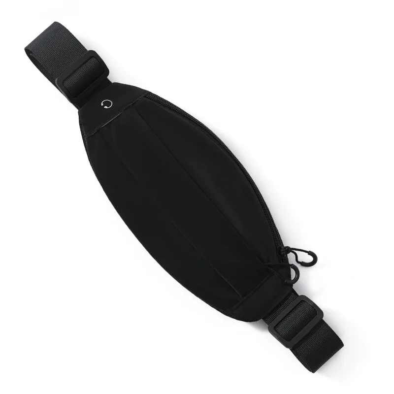 Men Women Outdoor Zipper Running Bags Invisible Close Fitting Refletive Large Capacity Waist Pack Storage Pouch For Phones Cards: black color