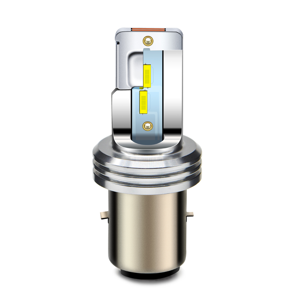 1pc Super White Yellow R2 P45t BA20D H4 12V 24V Motorbike Headlight 1860 4SMD Canbus Car Head LED Bulb Moped Scooter ATV Lamp: Ice Blue