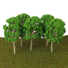 Groen Model Bomen Voor Spoorweg Trein Park Landschap Decoratie Accessoires 5Pcs