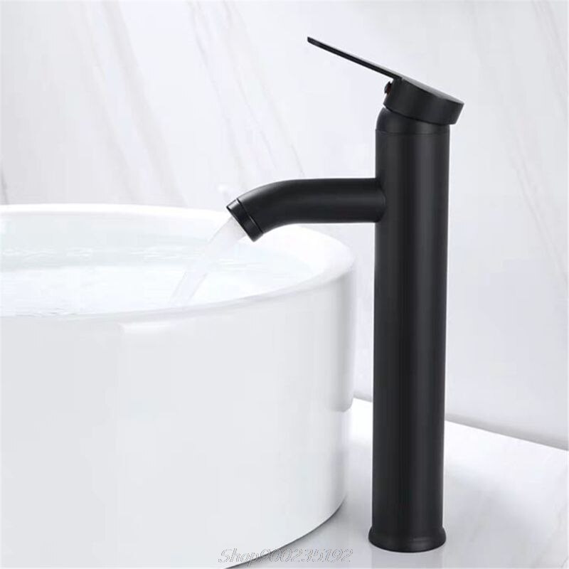 Enkelt håndtag håndvaskarmaturer koldt blandebadekar håndvask vandhane sort vand køkkenhane badeværelse  au04 20: -en