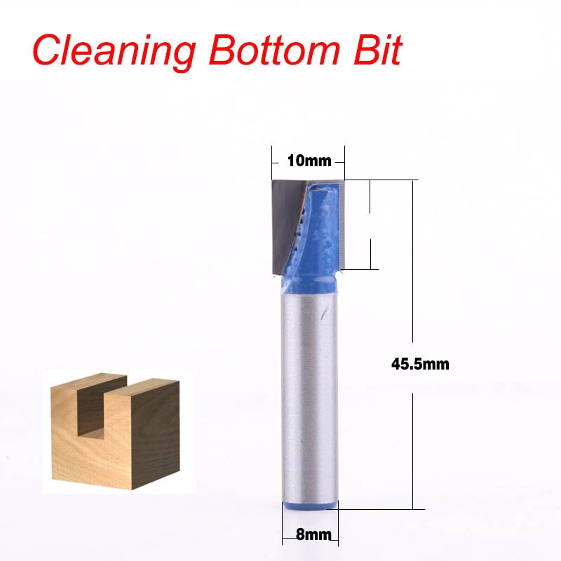 1pcs 8mm Shank Cleaning Bottom Engraving Bit Solid Carbide Router Bits Woodworking Tools CNC Milling Cutter Endmill for Wood: 8x10