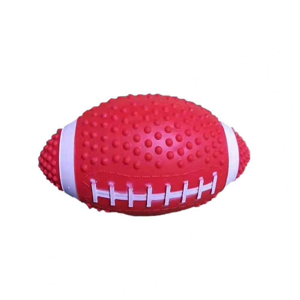 1 Set Rugby Ball Waterproof Water Inflatable Multiplayer Sports Textured Grip Inflatable Rugby Ball for Pool Swim Entertainment: Red