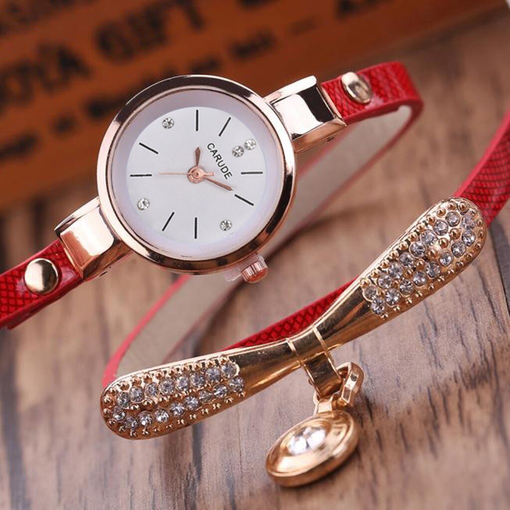 Women watches Leather Analog Quartz Watches brand sport ladies digital Bracelet wirst watch clock for girl Female: G