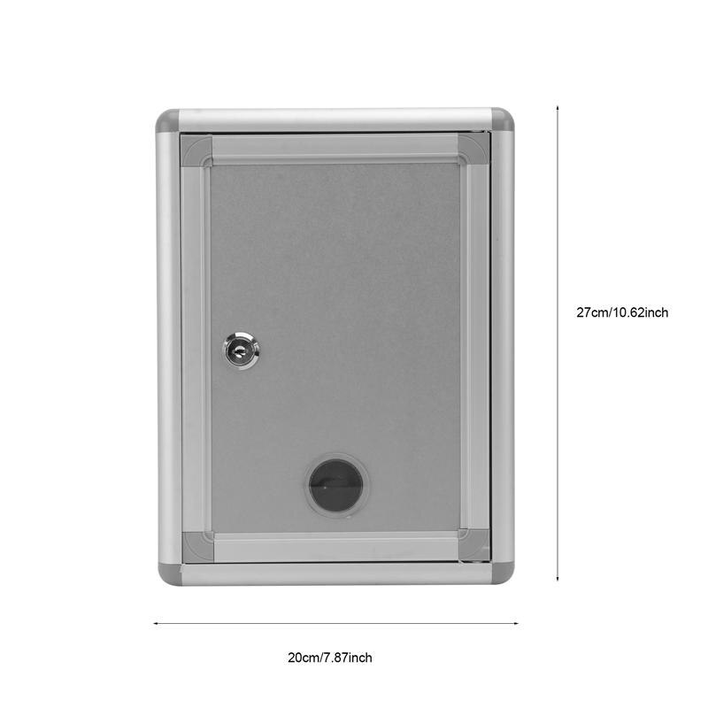 Aluminum Alloy Suggestion Box Wall Mounted Mailbox Letter Holder Outdoor Security Lockable Post Box Home Garden Decor With Lock