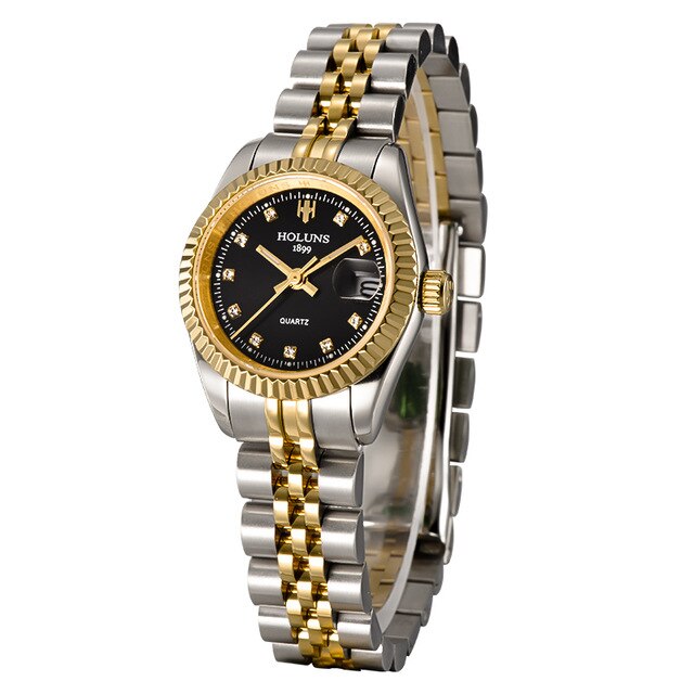 Holuns Women Watches Ladies Watch Top Brand Luxury Gold Role Classic Female Quartz Watch Diamond Waterproof Relogio Feminino: women-28mm-3