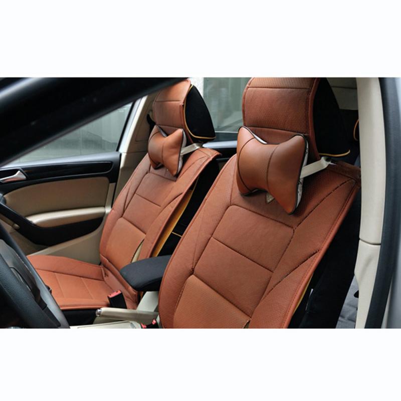 Auto Nekkussen Pvc Leer Ademend Mesh Auto Neksteun Hoofdsteun Kussen Kussen Voor Auto Accessoires Interieur Nekkussen