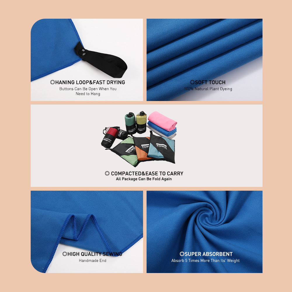 Microfiber Towel Quick Dry Towel Travel Towel Sports Towel Beach Towel Sandproof Soft Light Towel For Swim, Yoga, Gym (M1)
