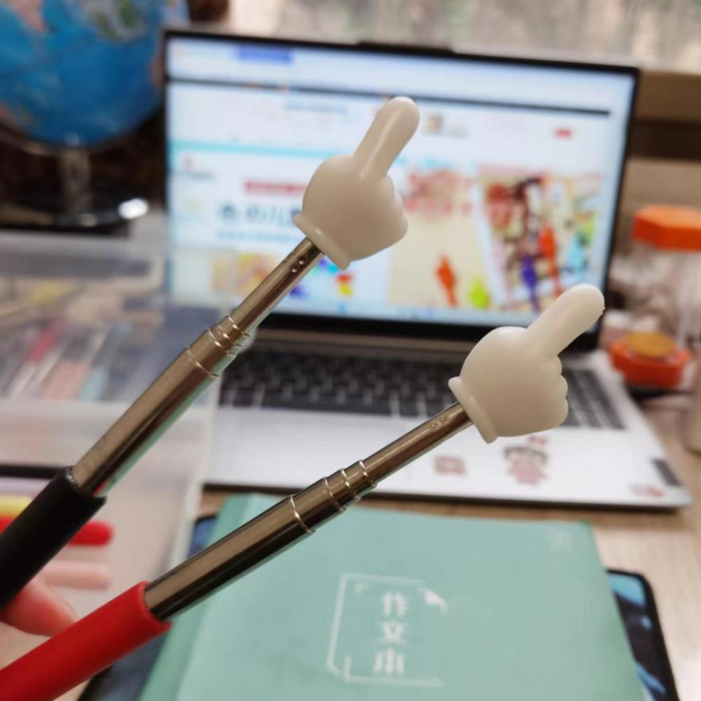 Palo de dedo extensible, puntero retráctil para pizarra blanca, puntero telescópico para profesores de aula, palo para presentación de pizarra blanca
