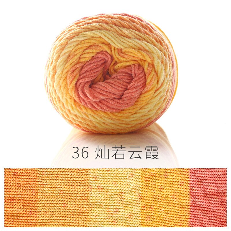 100g 5 Strands Of Rainbow Cotton Handmade DIY Woven Yarn Doll Pillow Blanket Milk Cotton Yarn TJ2190: 18