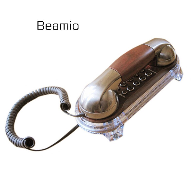 Retro Phone Vintage phone Antique Telephones Hanging Phone Mini Telephone Wall Mounted Backlight Fixe Telefonos De Casa: Brown