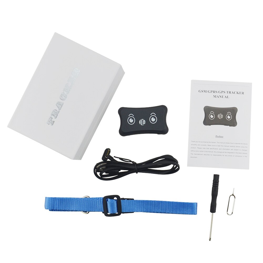 TK200 Mini rastreador GPS para mascotas a prueba de agua IP66 rastreador GPS para perros/gatos TK200 seguimiento en tiempo real alarma de batería baja localizadores de estilo de coche: With Box