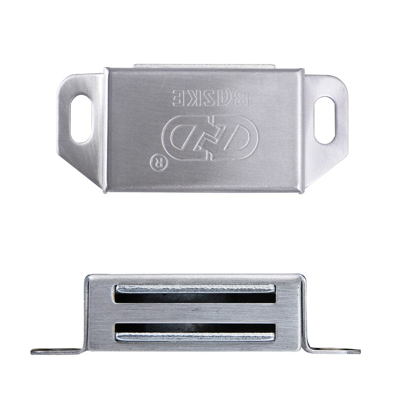 Pestillo magnético para puerta de muebles, pestillo de material cepillado de acero inoxidable con efecto de metal