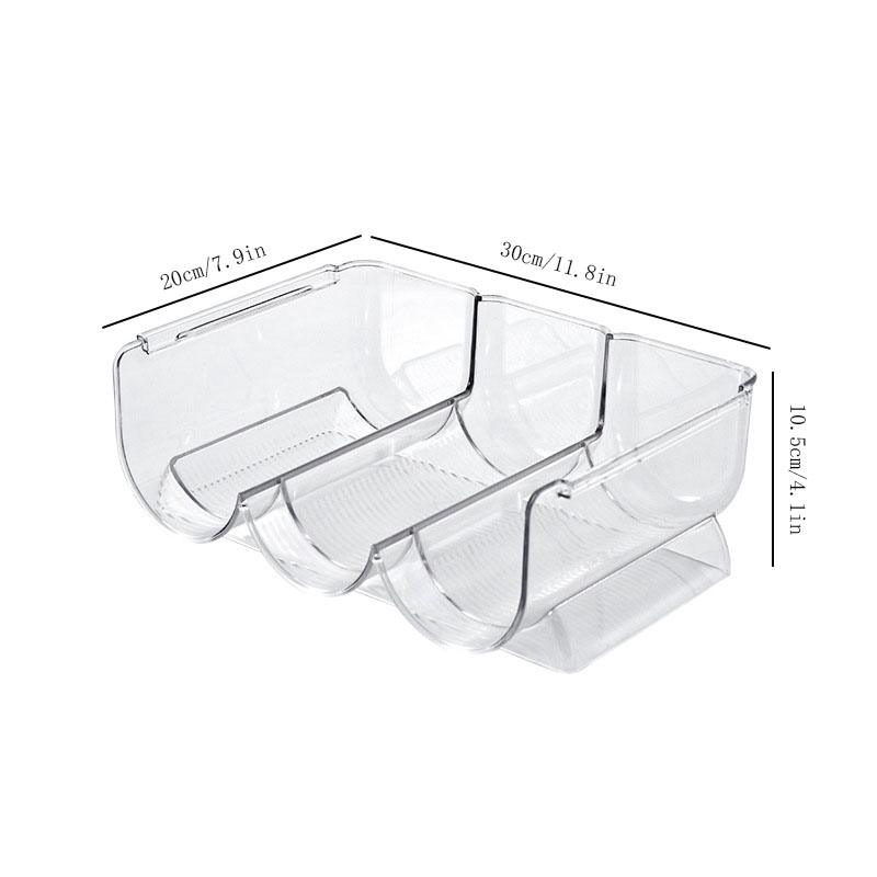 Kühlschrank Organizer Tablett für Wein und Gläser Kunststoff Weindose verwöhnen mit stapelbaren Glas Lagerbier regalen Tasse Lagerbier Regal: Braun