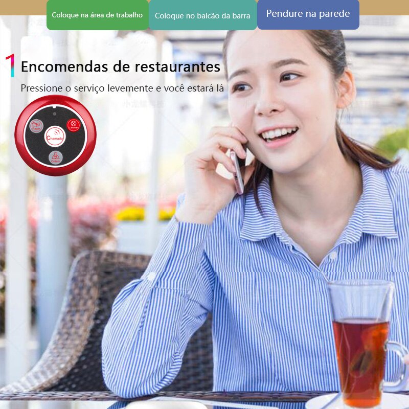 10 stk retekess  t117 portugisisk opkaldsknap personsøger restaurant personsøger trådløs tjener opkaldssystem restaurant udstyr catering