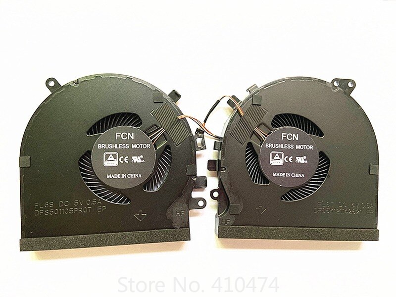 Laptop CPU Cooling Fan for Razer Blade 15 RZ09- 3009 0270 RZ09 0328 Gtx 2060 GTX1660ti FM5D FLK7 Dfs501105pr0t: CPU GPU