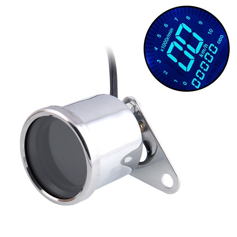 Cafe Racer Tachometer - Mechanisch, 220 Km/h, 12V, 1:1400 Übersetzung, 6,5cm Durchmesser