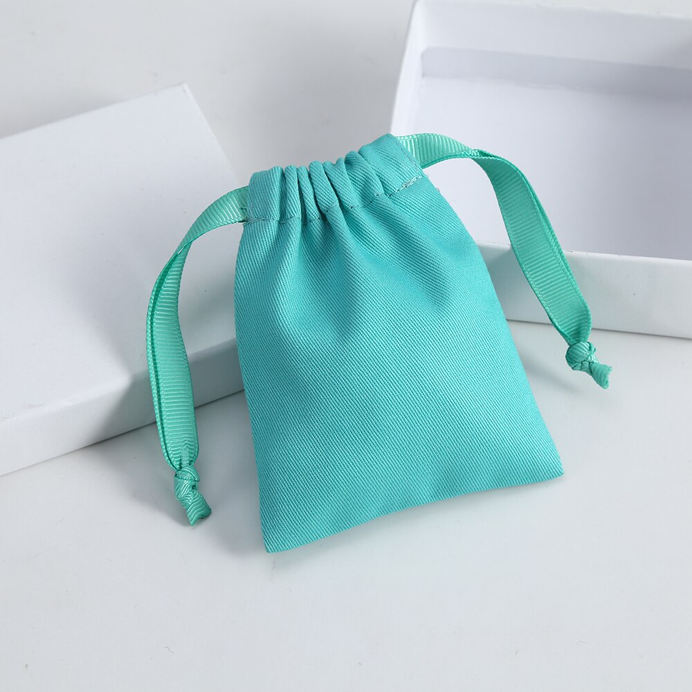 20Pcs Sieraden Verpakking Wedding Favor Tassen Kleine Katoenen Canvas Tassen Mini Tasje Ketting Oorbel Pouch: green / 8x10cm