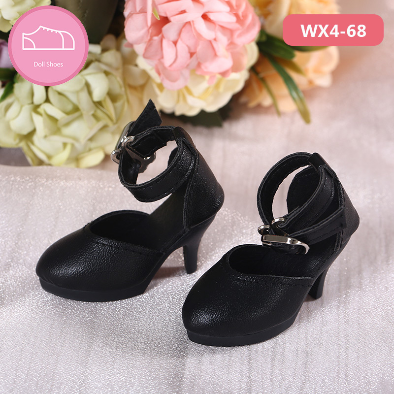Buty dla lalki BJD 1 para 6cm PU skórzane buty moda Mini zabawka Shoes1/4 lalki dla Chateau Fairyland Luts Doll 2 kolorowe akcesoria: Brązowy