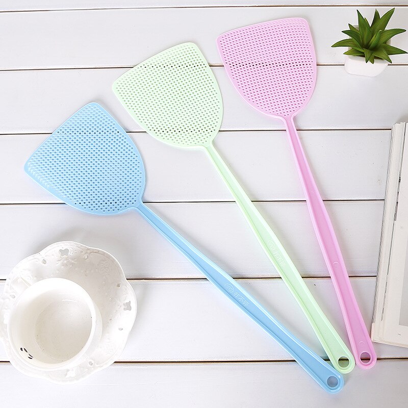 3 Pcs Plastic Fly Swatter Flexible Long Handle Swatter Pest Control Mosquito Manual Swatter Fly Killer RT88