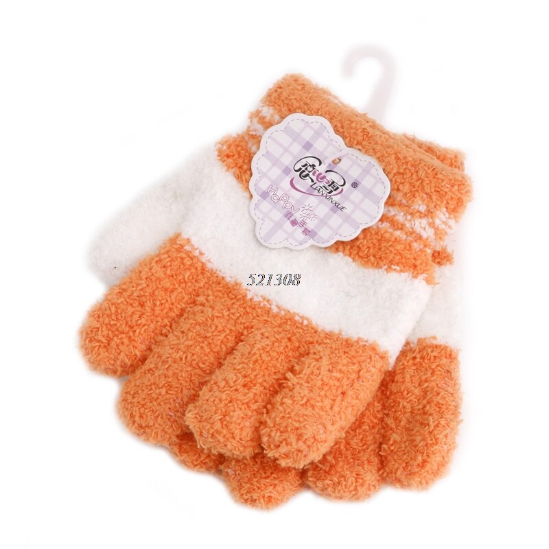 nouveaux enfants gants fille garçons polaire doux complet gants doigt hiver accessoires