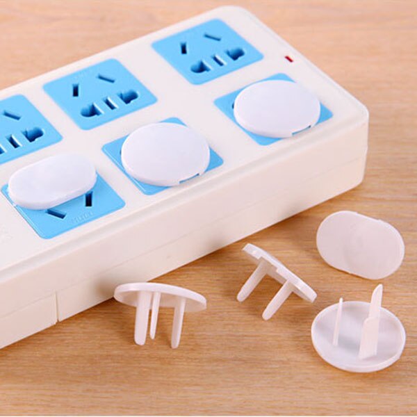 50Pcs Anti Electric Shock Plugs Protector Cover Cap Power Socket Electrical Outlet Baby Children Safety Guard Three holes