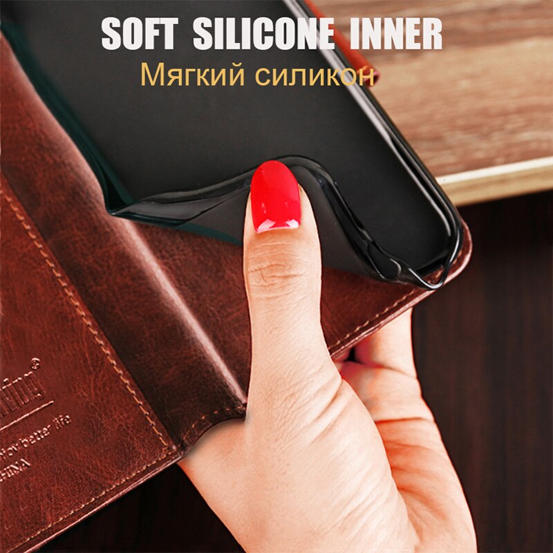 Coque à rabat en cuir et Silicone pour Xiaomi Mi 8 LITE, 6.26, étui pour livre