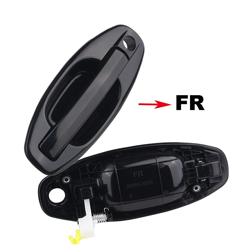 Poignée de porte extérieure | Poignée extérieure de voiture, bol pour Hyundai Santa Fe 2001-2006 82650-26000 82660-26000 poignée de porte extérieure 4 portes: Front right