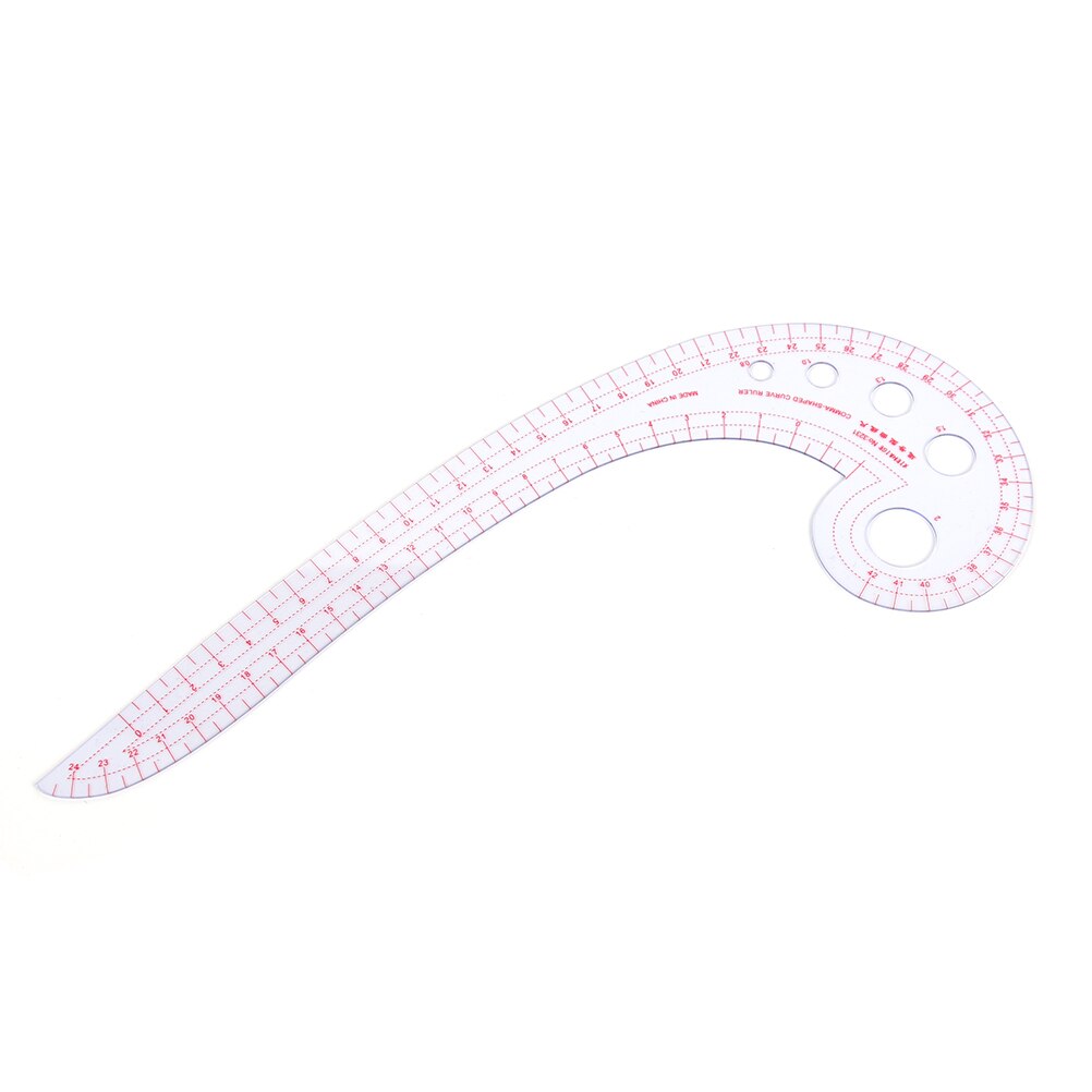 Comma Shaped Affordable 11.8" Long Plastic Transparent French Curve Ruler Spline Sewing
