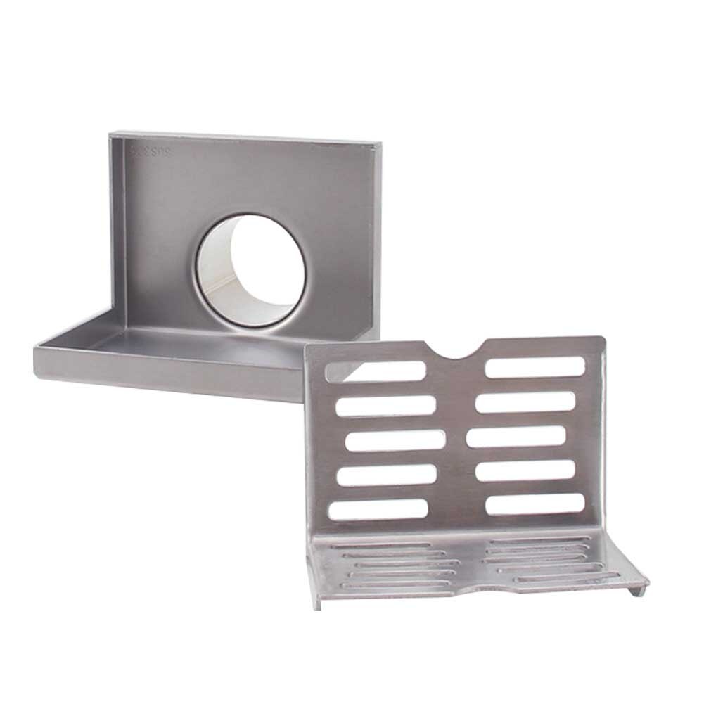 Hetzelfde-Layer Thuis Muur Kant Residu Isolatie Rvs Anti Geur Afvoerputje L Vorm Non Slip Filter Douche haar Effen