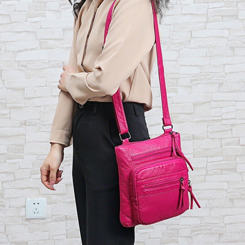 Wit Zwart Telefoon Schoudertas Multi Layer Kleine Casual Tassen Voor Vrouwen Stijlvolle Handtas Eenvoudige Verse Zakken