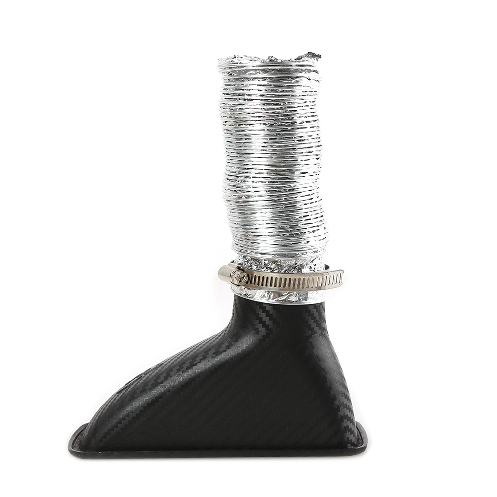 Multi-functional Classic Practical Durable Carbon Fiber Look Car Front Bumper Turbo Air Intake Inlet Pipe Air Funnel Kit