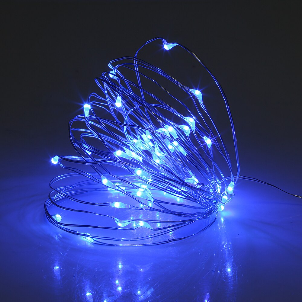 2M String Lights Silver LED Wine Bottle Lights Battery Powered Cork Shape Glass Bottle Stopper Lamp Christmas Garlands Decoratio: Blue