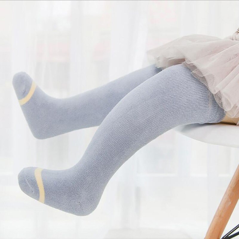 Girls Comfortable Stockings children's girls kitten winter autumn Stockings Newborn baby girl boy Knee Stocking 0-4years: Gray