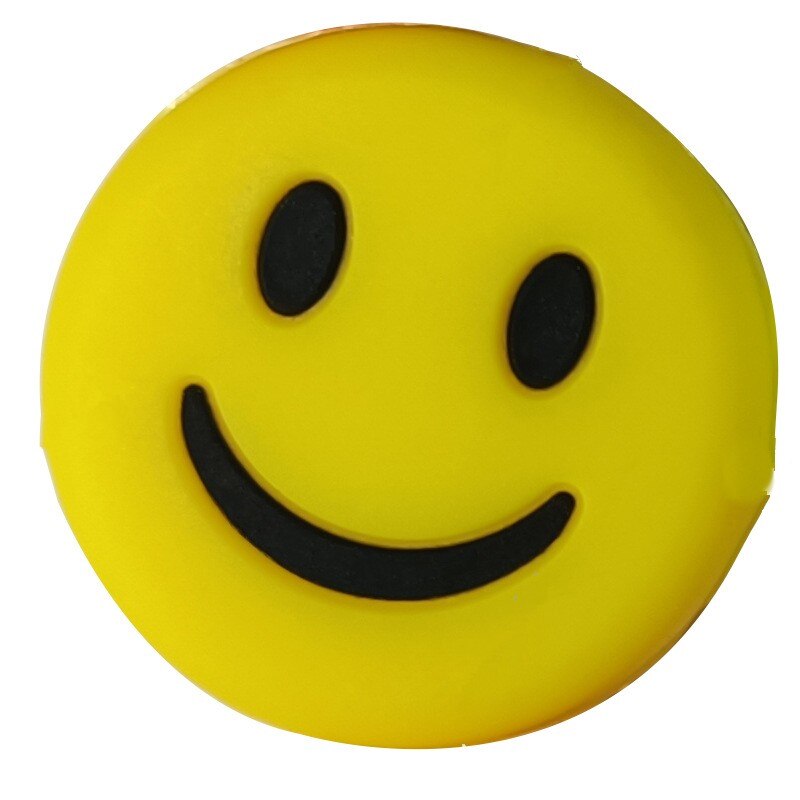 Smile Emoticon-amortiguador de vibración para raqueta de tenis, accesorio deportivo de silicona antivibración, para reducir la vibración: D