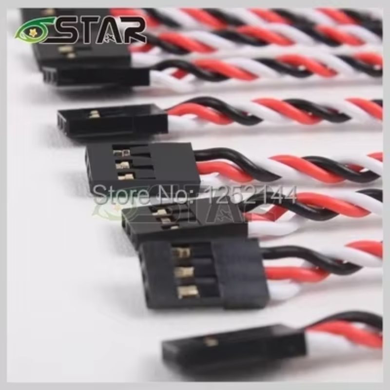 22AWG 60-adriges gedrehtes Servo-Verlängerungskabel (10 Stück) Stecker auf Buchse für RC-Modelle ESCs Anti-Interferenz-Kabel