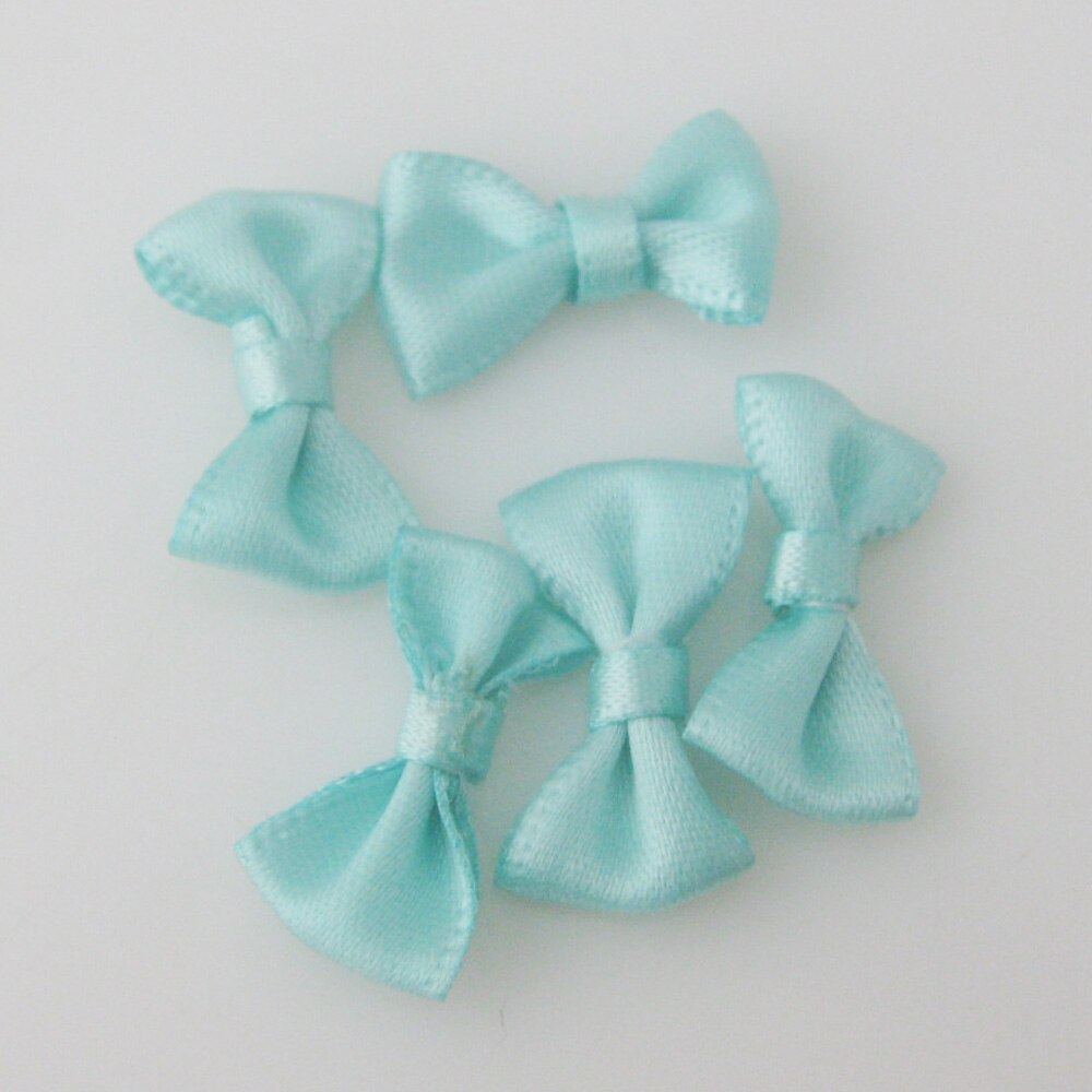 50Pcs 2CM long Line Shape Small Bows Satin Ribbon Knotted 35 Colors Cute Bowtie Clothes Headwear Ornament: Beige