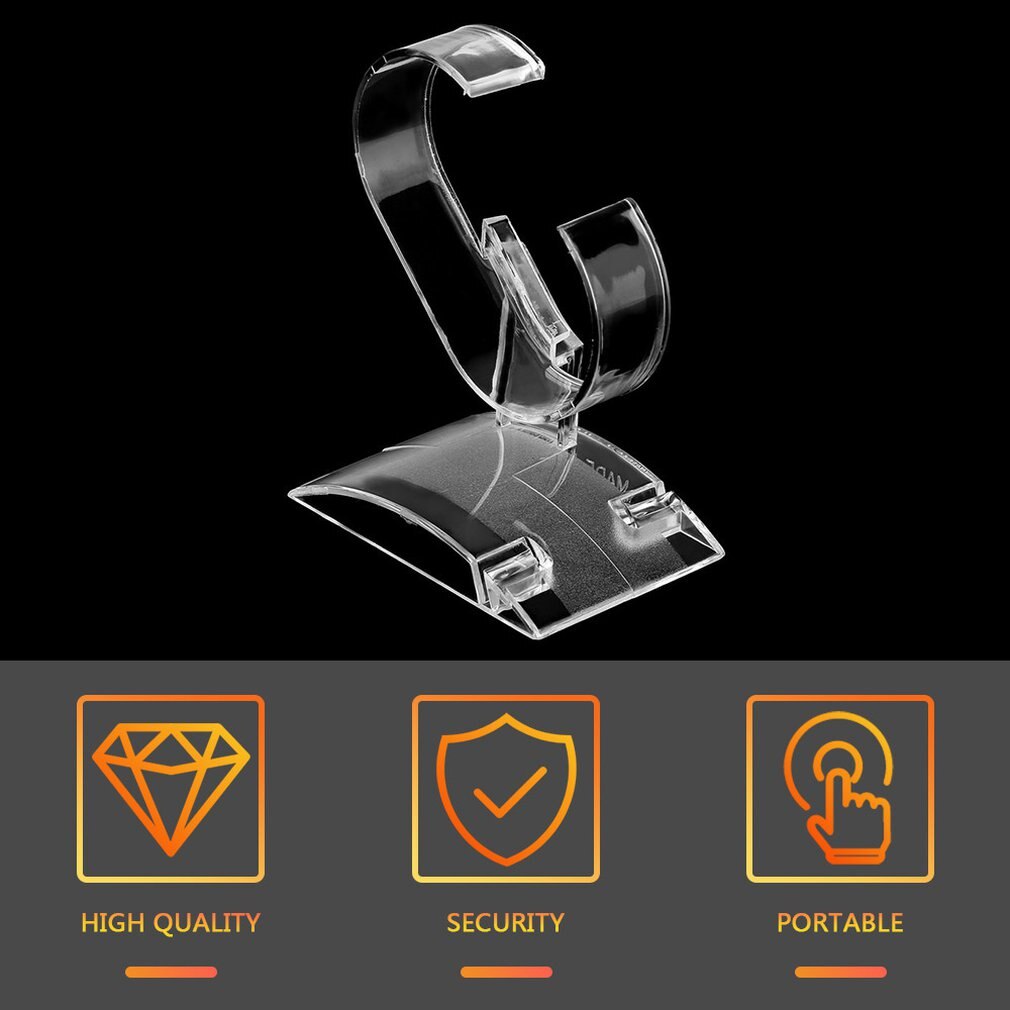 Lightweight Transparent Clear Acrylic Plastic Bracelet Wrist Watch Displays Holder Stand Rack Retail Shop Show Case Stand Tool