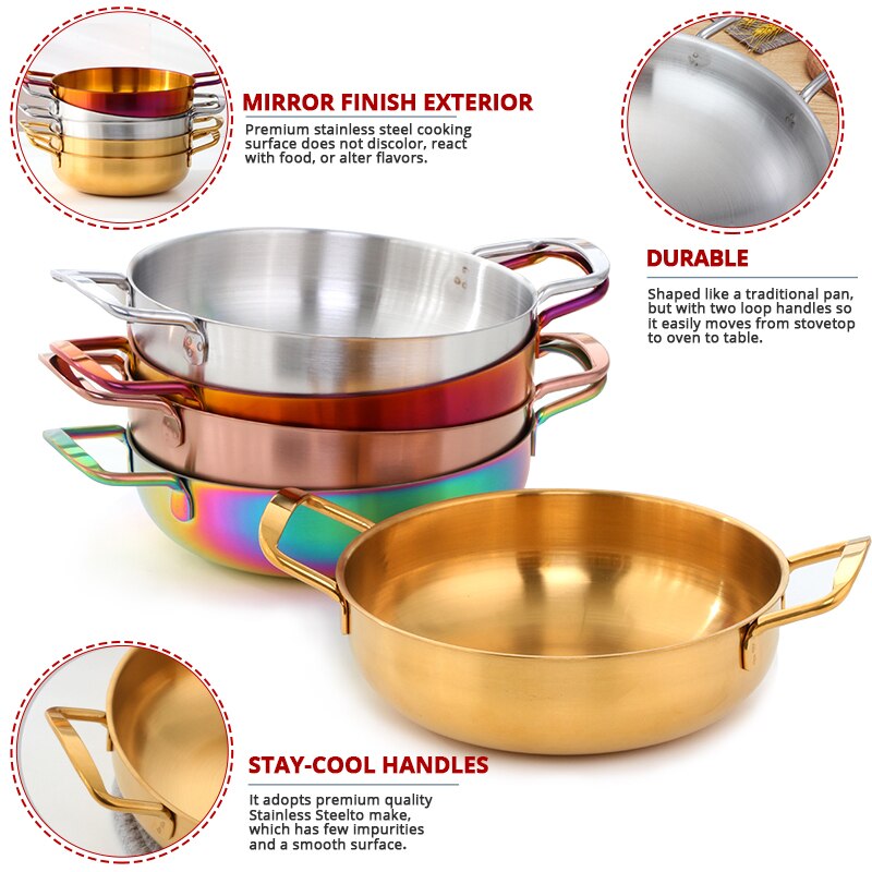 KONCO-Olla de fideos instantáneos de estilo coreano, olla de inducción de Gas de 21/26cm, utensilios de cocina, sartén, olla para Fideos
