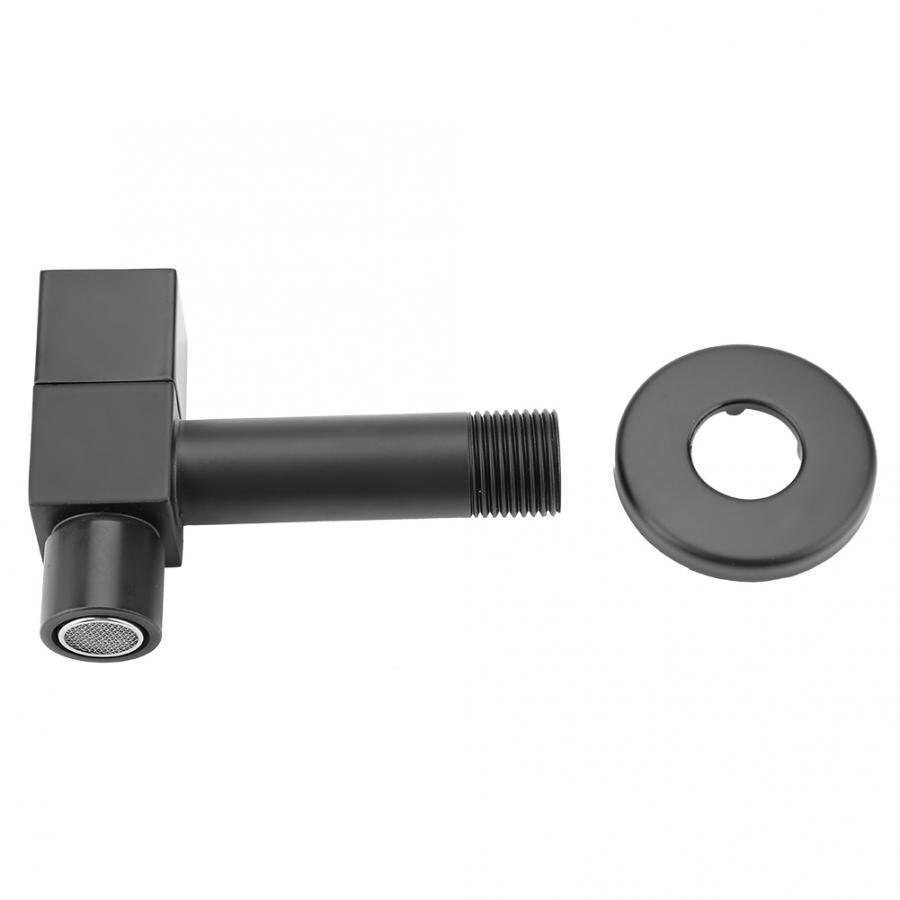 Bathroom Sets Black Brass Square Washing Machine Faucet Wall Mount Laundry Cold Water Tap Bathroom Shower: white