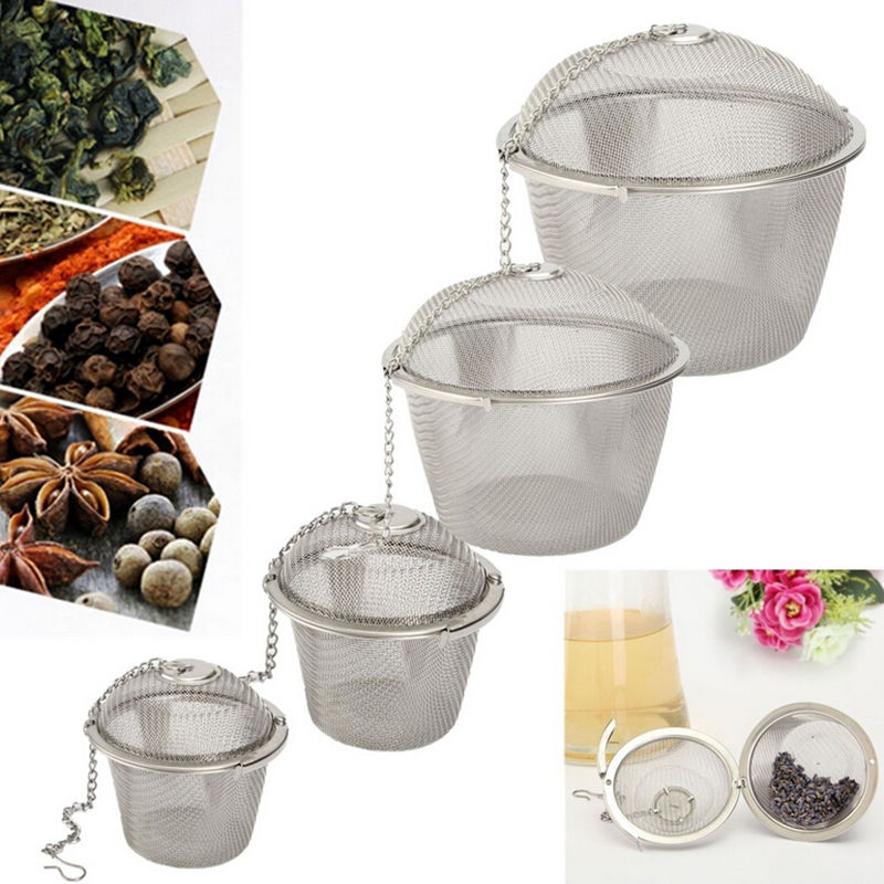 Bola de bloqueo de infusor colador de té de acero inoxidable té y especias utensilios de cocina para bolas de hierbas