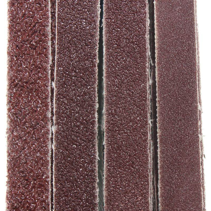 20pcs/Pack Sander for Air Belt Sander 13mm x 457mm Powerfile Sanding Belts Paper Mixed Grit 40 60 80 120