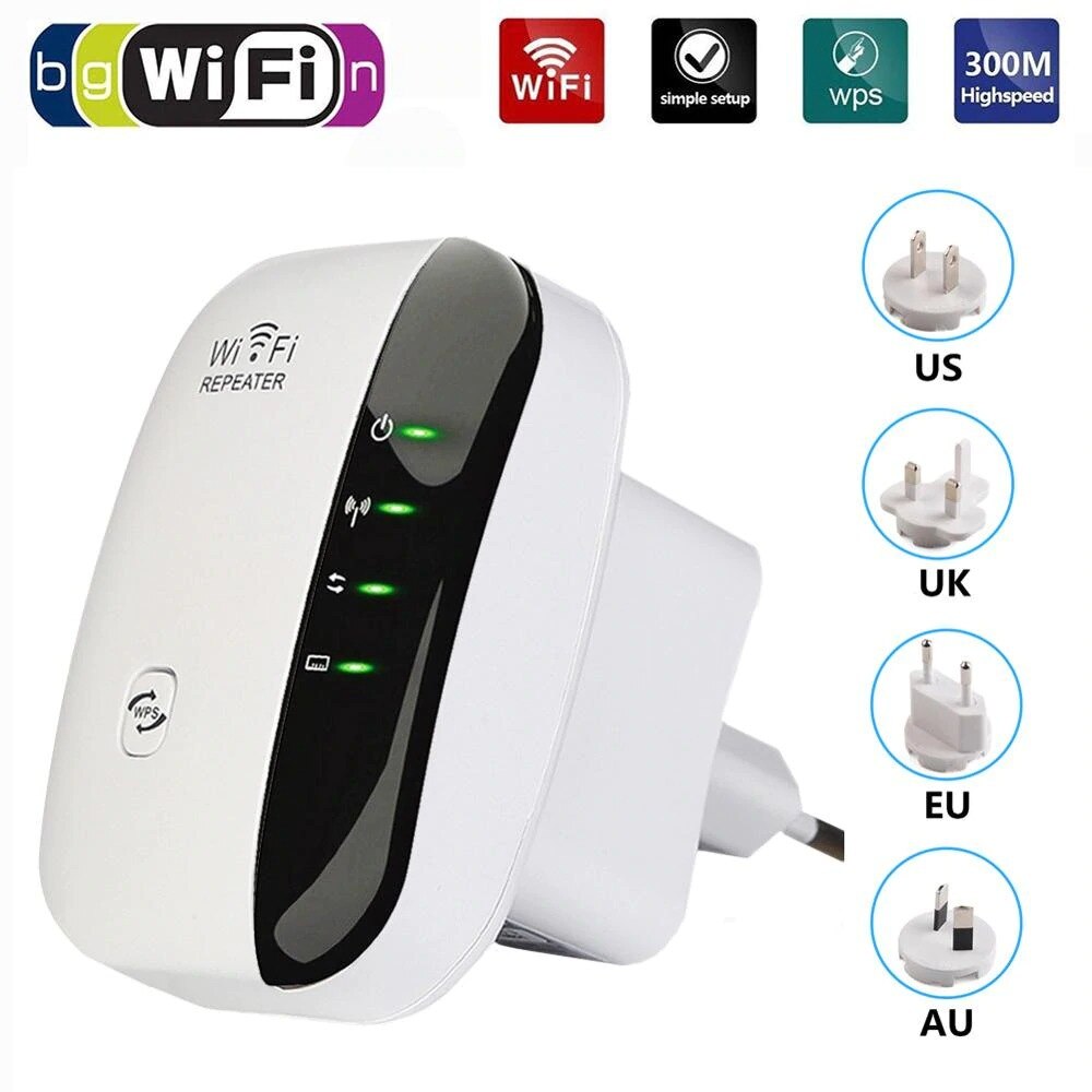 Wifi Versterker 802.11N/B/G Booster Repetidor Wi Fi Reapeter Access Point Us/Uk/Eu/au Draadloze Wifi Repeater Extender 300Mbps