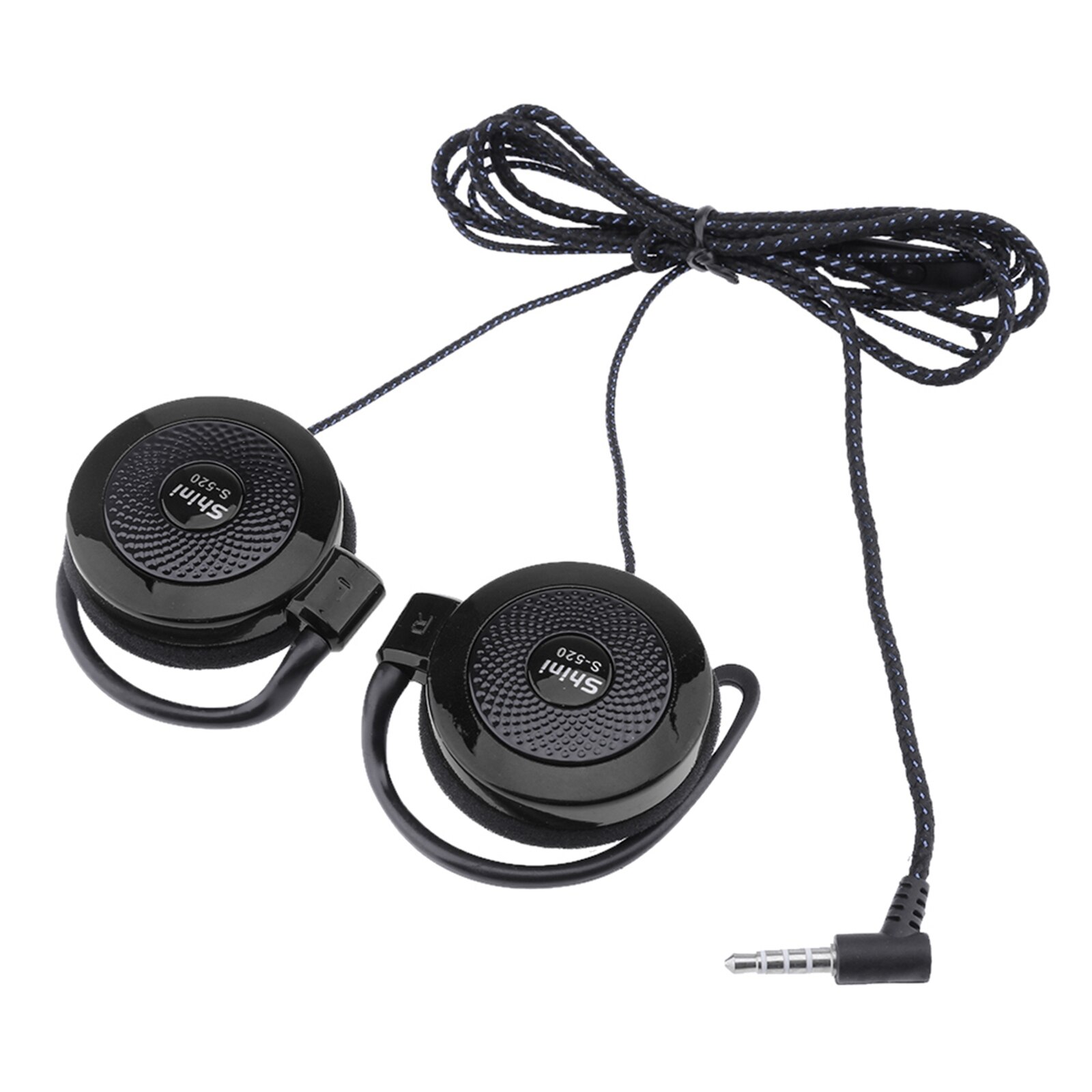SHINI S520 3.5mm Wired Headset Ear Hook Headsets Stereo Game Sports Headphone with Mic for Phone: YELLOW