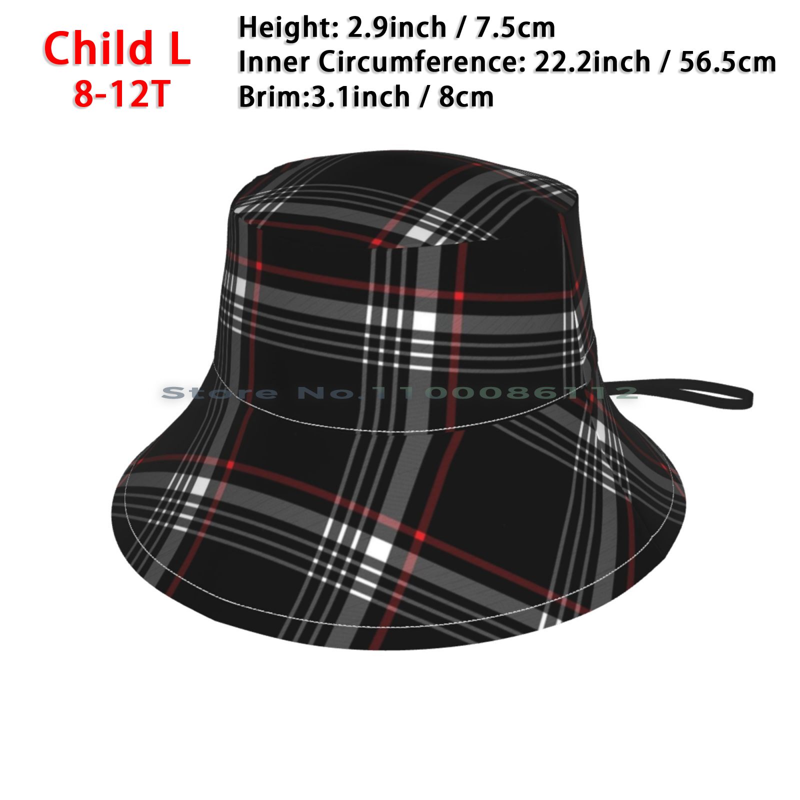 Black Tartan Met Rood & Wit Sripes Mutsen Brei... – Vicedeal