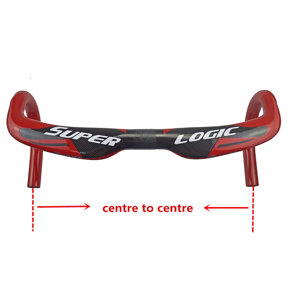 Road stuur 3 k carbon fiets stuur carbon carbon road fietsstuur glossy 31.8*400/420/440mm fiets accessoires