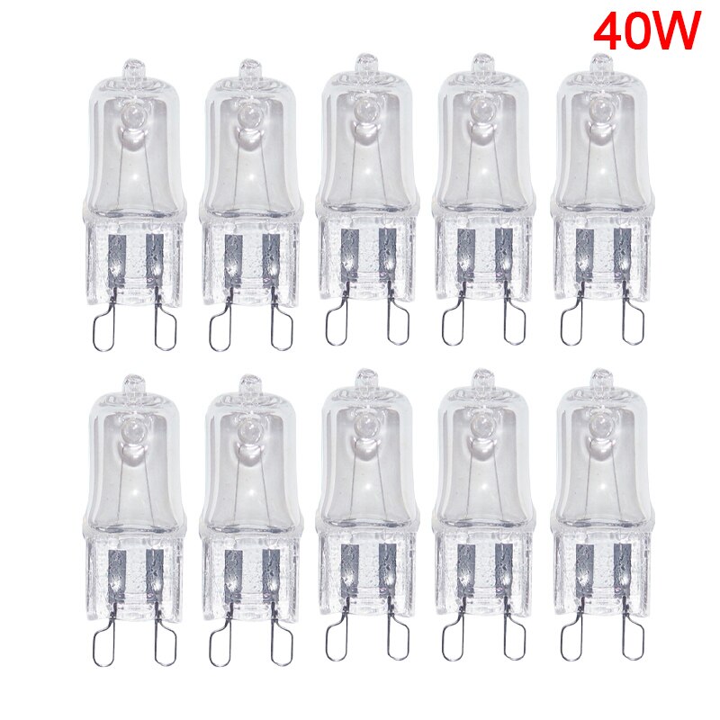 10Pcs Oven Light Bulb G9 High Temperature Bulb Steamer Light 25w 28w 40w 60w: 40W