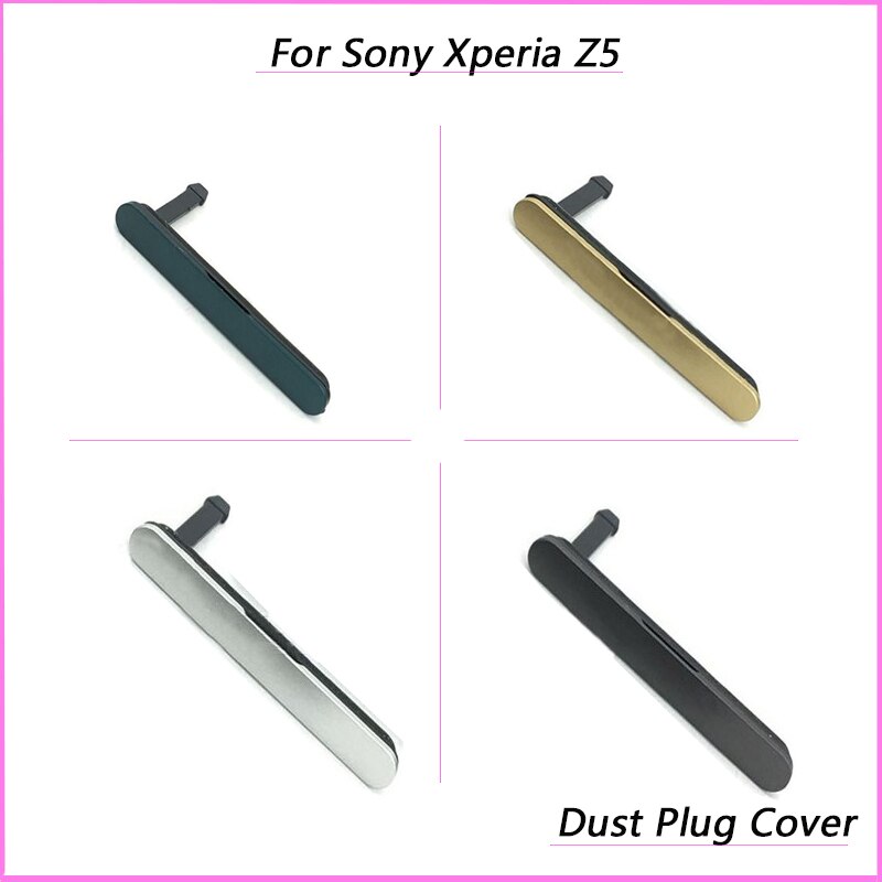 Novo slot para cartão sim porto sd usb poeira plug capa substituição para sony xperia z5 e6653 e6603/33 e6683 SO-01H único duplo cartão